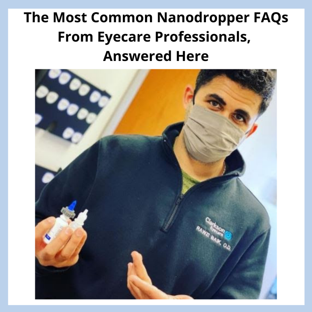 Dr Rawzi Baik holding a Nanodropper