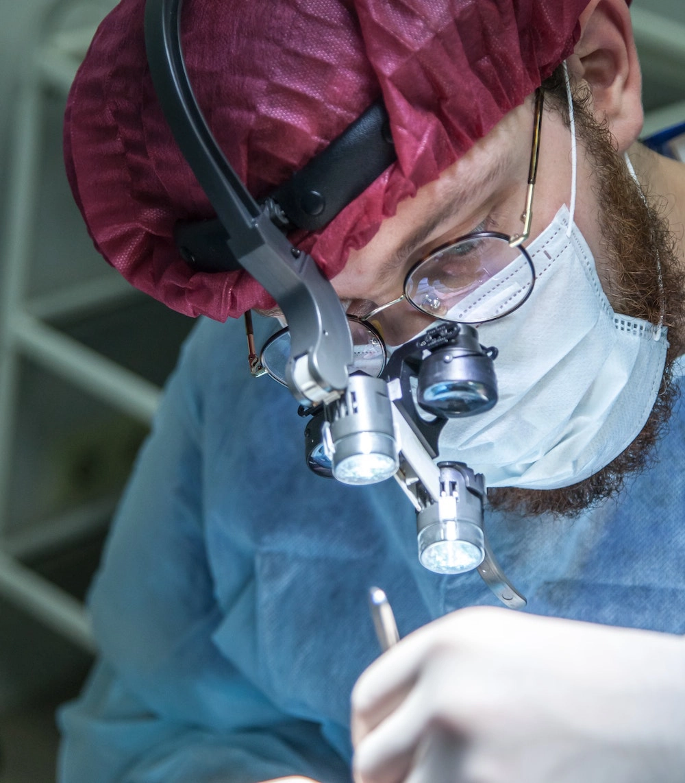 a patient using nanodropper