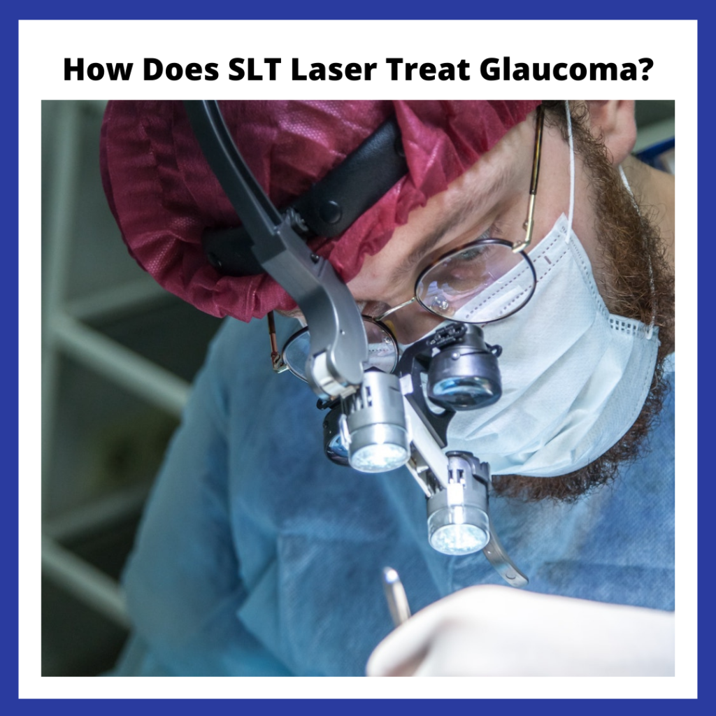 an eye doctor performing a laser surgery with the title of the blog post up above