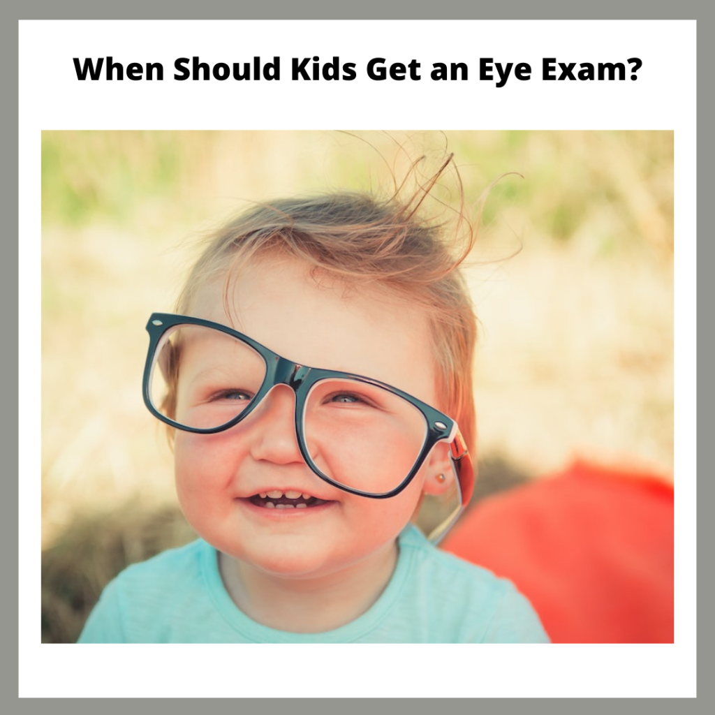 a kid with crooked glasses on