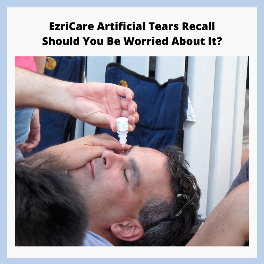 a man taking his eyedrops, and the title of the blog post above