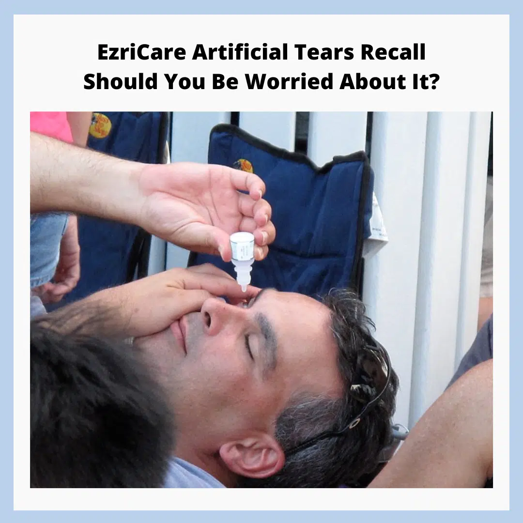 a man taking his eyedrops, and the title of the blog post above