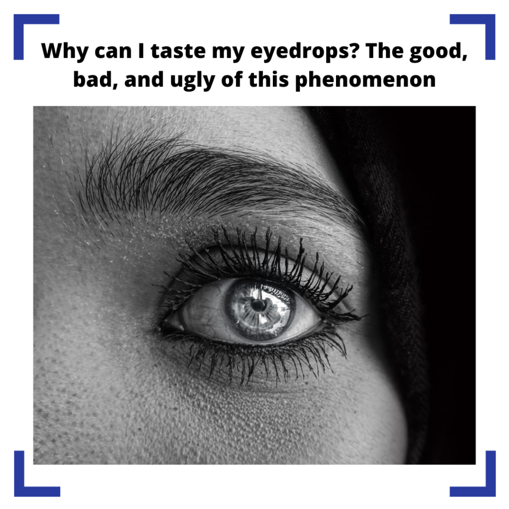 a woman whose eye is strained, along with the title of the blog post above