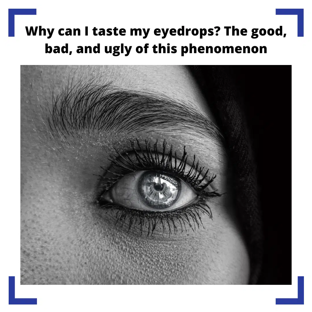 a woman whose eye is strained, along with the title of the blog post above