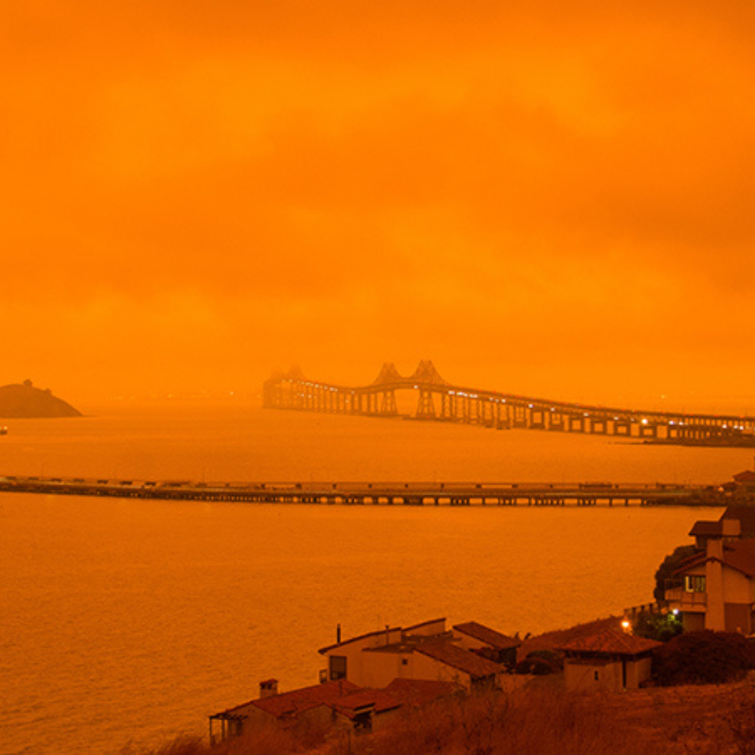 an image of smoke from the canada wildfires