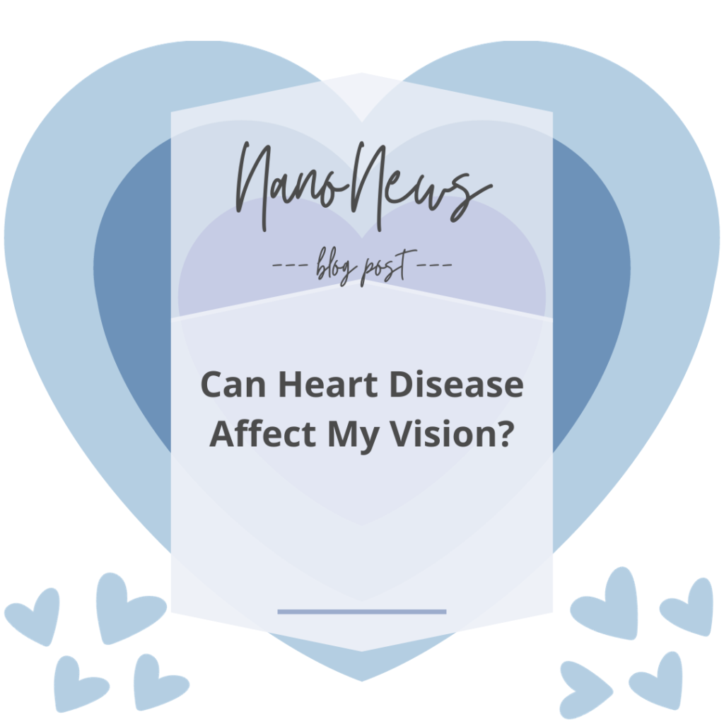 the title of the blog post, with graphics shaped like little blue hearts